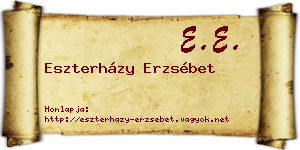 Eszterházy Erzsébet névjegykártya